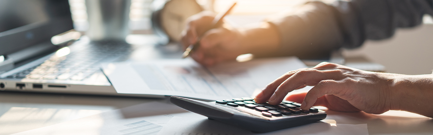 Entrepreneur preparing end of year taxes
