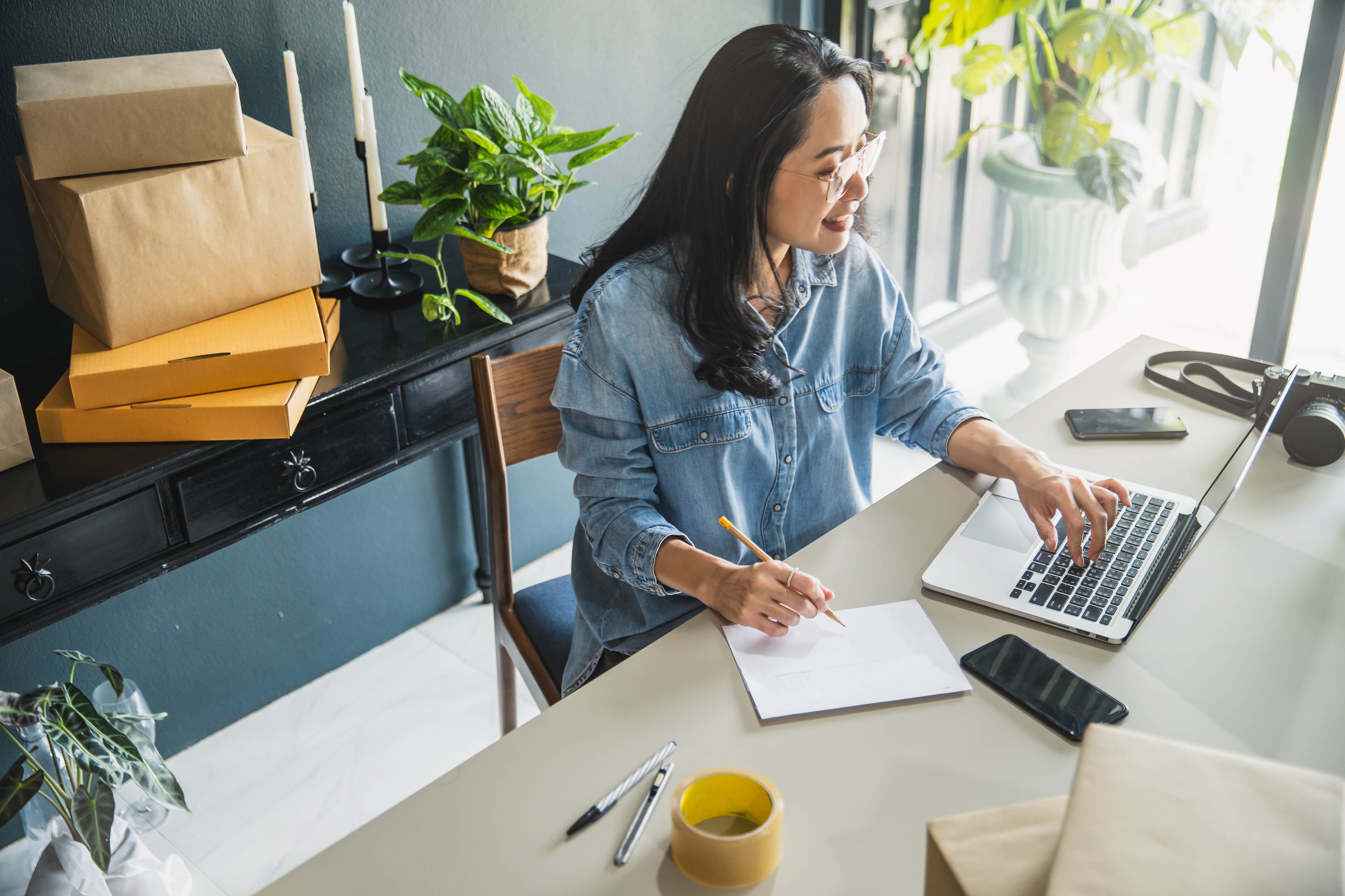 Owner of small business preparing orders for e-commerce